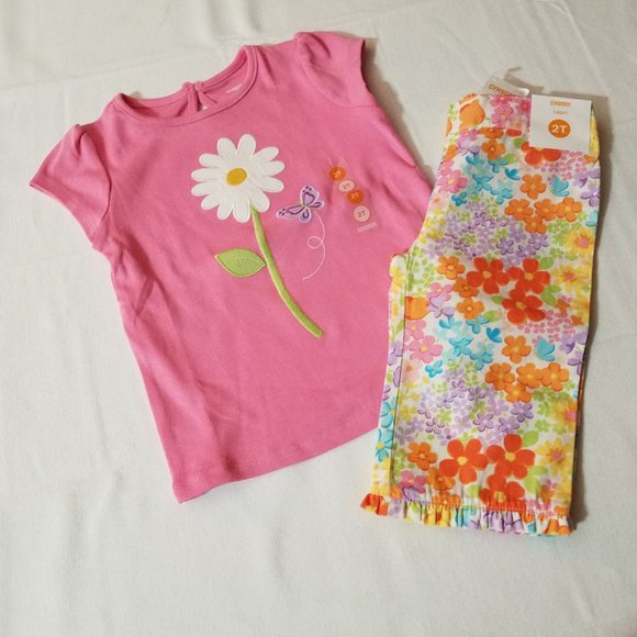 Gymboree Butterfly Blossoms 2T Capri Shirt Outfit NWT - Picture 2 of 2